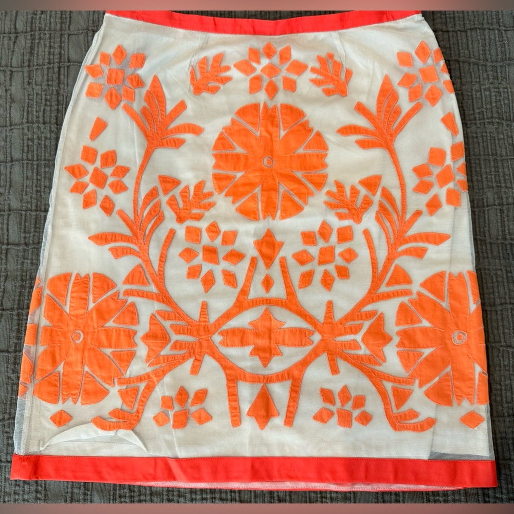 Etcetera tan/orange pencil skirt - very gently used.
